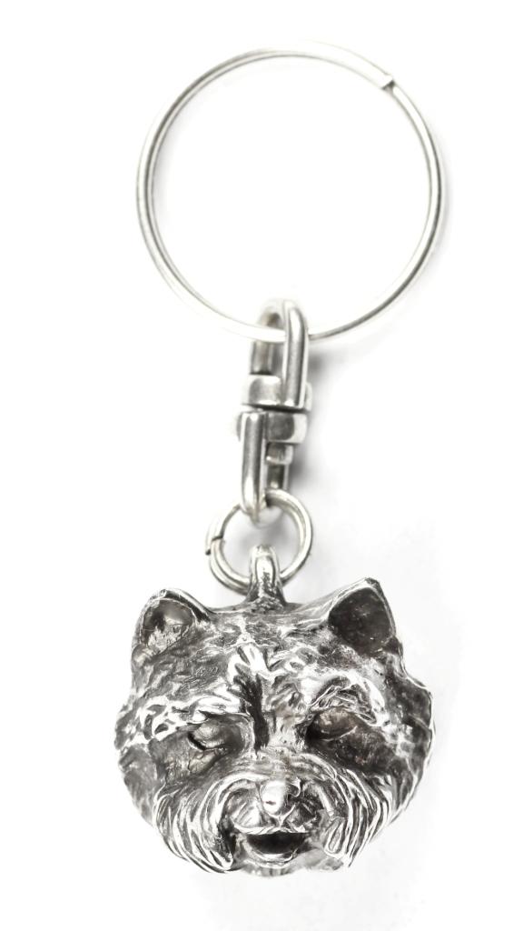West Highland White Terrier - Silver-plated pendant with a dog in a decorative box, handbag decoration, backpack pendant by Art-Dog brand