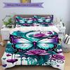 3Pcs Butterfly Roses Fantasy Bedding Set Soft Fabric Duvet Cover Pillowcases Home Christmas Xmas Halloween Gift 1 Duvet Cover 2 Pillowcase G1319