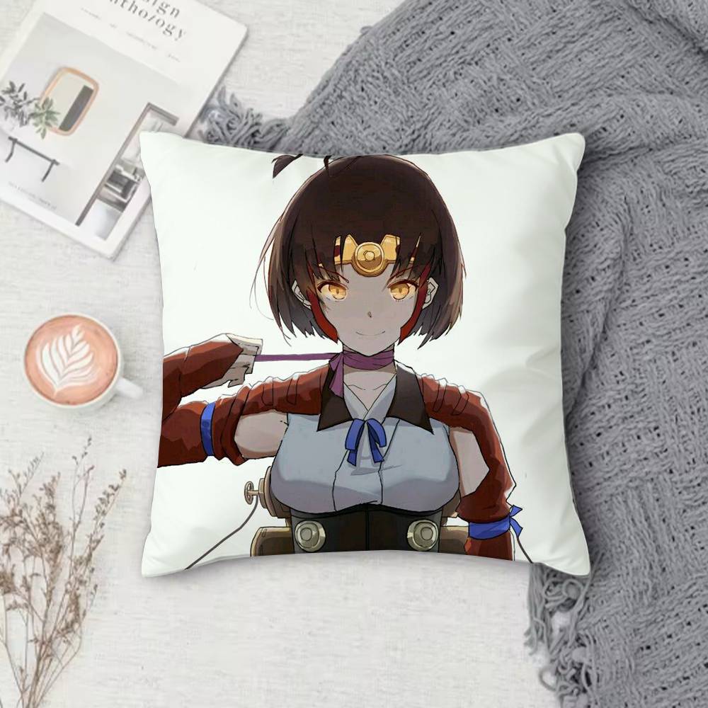 

KKabaneri of the Iron Fortress Doublesided Printed Square Decorative Cushion Cover for Sofa Living Room Home Decor 30x30 cm