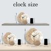 Modern Simple Silent Wall Clock, Moon Design - Quartz Movement, Wooden Material, for Bedroom, Living Room or Office Decoration