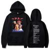 Felpa con Cappuccio Tupac Shakur Uomo Donna Stampa Grafica All Eyez on Me Felpa con Cappuccio Hip Hop Rapper Ritratto Pullover Streetwear Felpa Casual per Fan Regalo