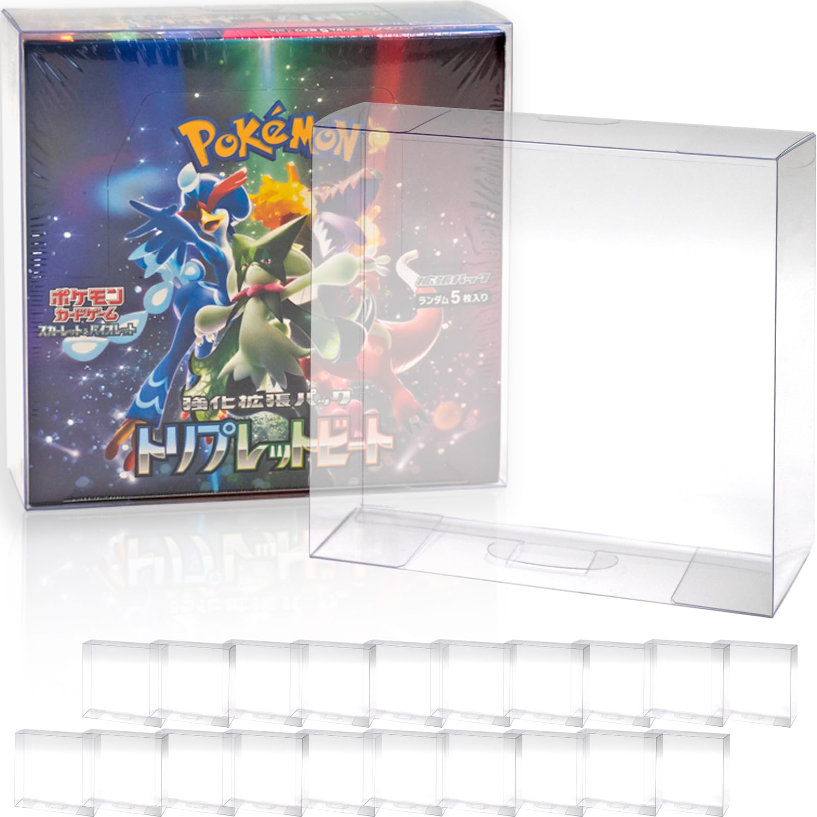 

EYESRAIL Boxx Guardian Pokemon Card BOX Loader с защитой от ультрафиолета, прозрачный чехол для хранения (Обычная КОРОБКА, [20 шт.] Твердая)