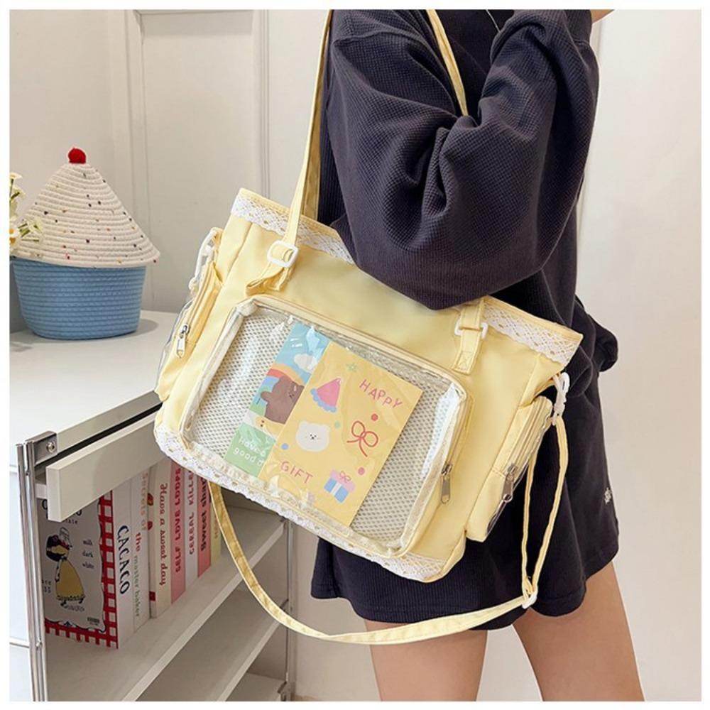 New Sweet And Cute Girls' Ita Bag Y2K Preppy Style Large Capacity Tote Bag Women'S Fashion One-Shoulder Cross-Body Bag Dolls Bag