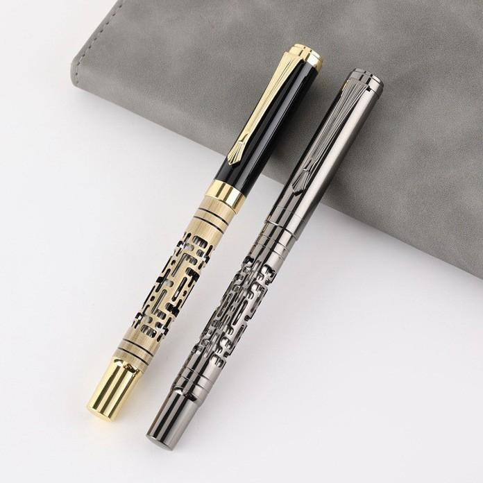Business Gift Pen Hollow Metal Ballpoint Pens, Sign Pens, Meeting & Office Neutral Pens