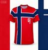Sommer Haaland Nr. 9 Norwegen Fußballtrikot Doppelseitiger Flaggenaufdruck Schnelltrocknend Rundhalsausschnitt Kurzarm