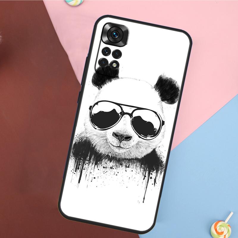 Cartoon Cute Panda Bear Cover For Xiaomi Redmi Note 13 14 Pro 12 11 9 10 9S 10S 11S 12S Redmi 14C 10C 12C 13C Case