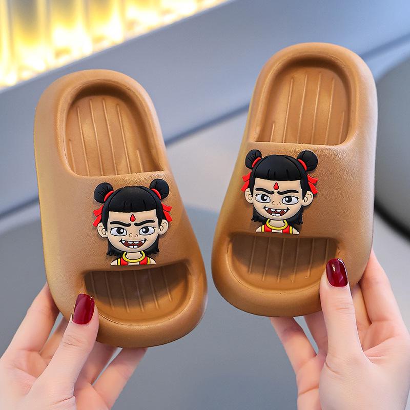 Nezha Kids' Non-Slip EVA Slippers for Boys & Girls - Summer Style for Bath, Indoor, Home