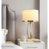 Modern Metal Pipe Shape Table Lamps Nordic Living Room Home Decor Lamp Fabric Bedroom Lamp Luminaire Home Decoration Desk Lamp