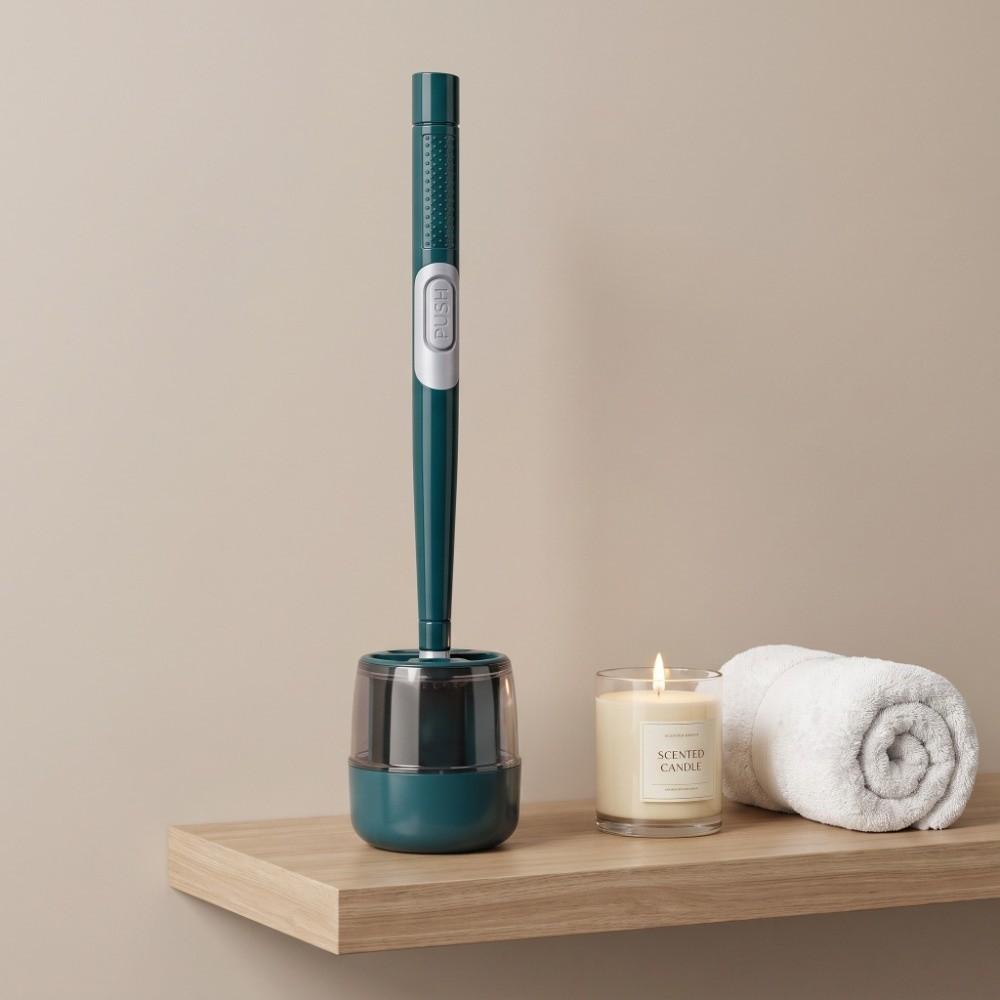 42*10cm Wall-mounted Liquid Adding Silicone Toilet Brush Household Toilet Daily Stain Cleaning