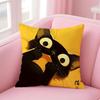 Creative Funny Meme Viral Art Shocked Cat Art Cushion Cover Pillow Case Soft Skin Friendly Fabric  Concealed Zipper