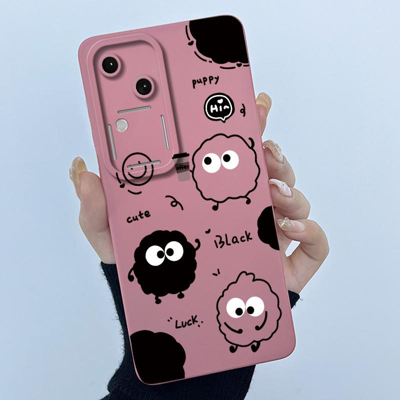 

Phone Case For Vivo V30 Pro VivoV30 V 30 5G Case Cute Cat Matte Liquid Silicone Full Protective Bumper Soft TPU Shockproof Cover Vivo V30