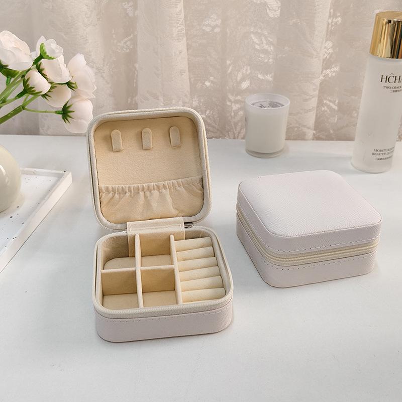 Simple ins jewelry storage box travel creative mini portable stud earrings necklace box ring jewelry packaging box
