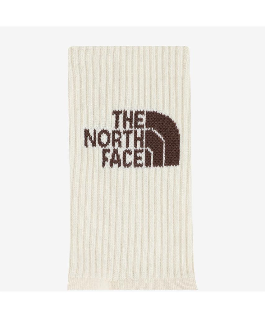 Noseupeiseu Ny4Ms00N White Label Logo Mid Socks Cream