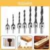 Adjustable 7 Pcs Wood Chamfer Countersink Drill Bit Kit Set For Efficient Carpentry Tasks