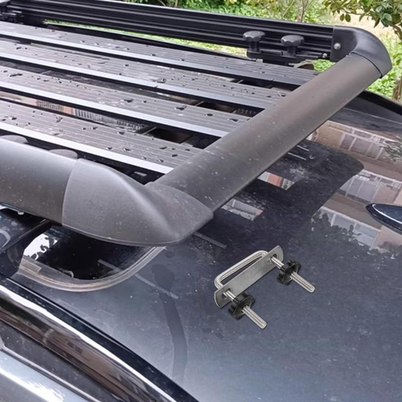 Heavy Duty Metal Roof Rack U Clamp Bracket Tool Less Installation for Vehicle Cargo Stabilization Equipment Stability