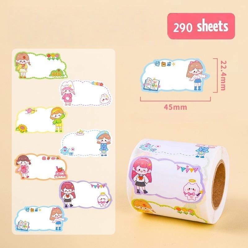 100/270/290pcs/Roll Colorful Labels Item Mark School Stationery Supplies Cute Animal Stickers For Classroom Identification
