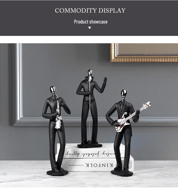 Nordic Music Band Figures: Creative Living Room & TV Cabinet Ornament