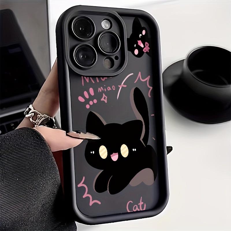 Fashionable and Cute Cat Print Durable Anti-Drop Phone Case, Suitable for iPhone 17, 16, 15, Plus, Pro, Max Series Phones - Ideal for Gifting