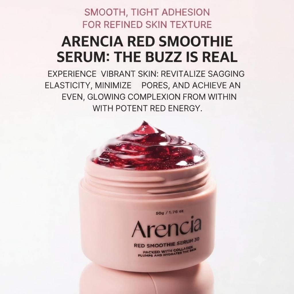 Arencia Red Smoothie Serum Brightening & Hydrating Skin Glow Serum 50g
