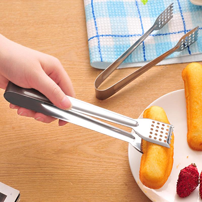 1pc Stainless Steel Steak Clip Pancake Barbecue Clip BBQ Tongs Frying Fish Spatula Clip Bread Clip Household Kitchen Tool