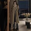 Khaki Trench Coat Women's Medium and Long New Coat
