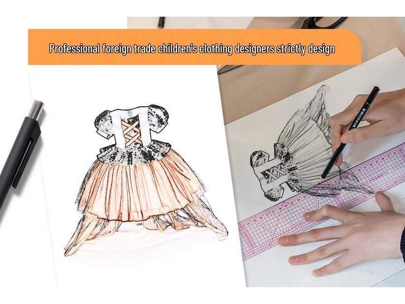 Girls' Halloween Sequin Princess Dress with Puff Sleeves and Puffy Skirt