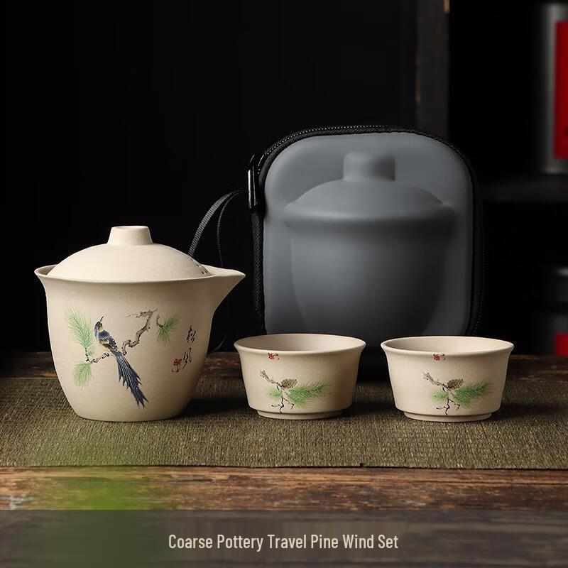 Portable Ceramic Kung Fu Travel Tea Set
