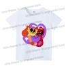 Smilings Critters Tshirt for Kids Cartoon Figure Printed Short Sleeve Clothes Children Summer White Black Base Tee Casual Tops