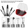 Remover Screw Extractor Silver +Black With Storage Box Drill Bits Set 4mm To 18mm 5 Sizes 5pcs Broken Chrome Vanadium Steel
