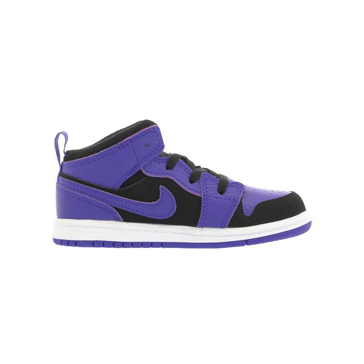 Jordan Zapatillas Air Jordan 1 Mid TD 'Dark Concord' de caña media para bebé Negro Azul Infantil y Bebé 640735-051