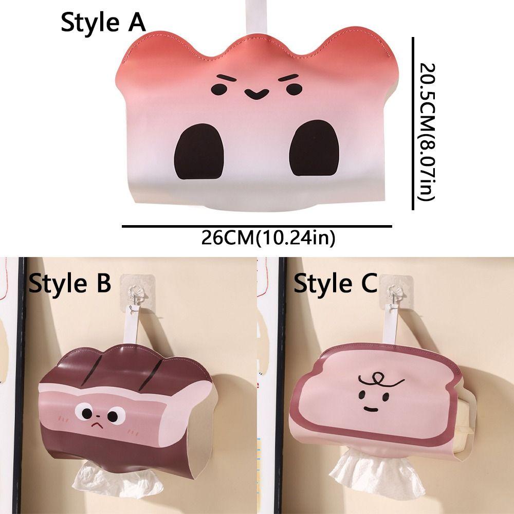 PU Leather Hanging Tissue Bag Cartoon Wall Hanging Tissue Holder Creative Napkin Dispenser Bedside