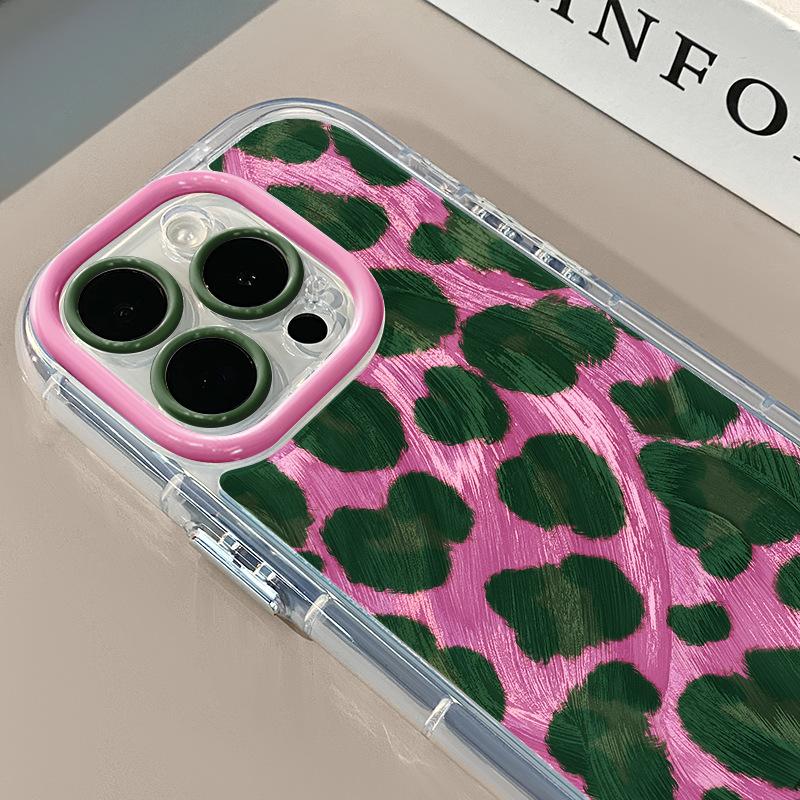 Grundlage Lockiges Leopardenmuster für IPhone16pro Handyhülle für Apple 15plus Creme Federgarn 14 Rundumschutz 13