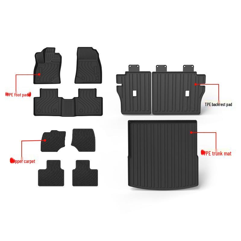 Geely Galaxy L6/L7 TPE Waterproof Floor & Trunk Mats, Odorless Backrest Pad, Eco-friendly Carpet for 2023 Models