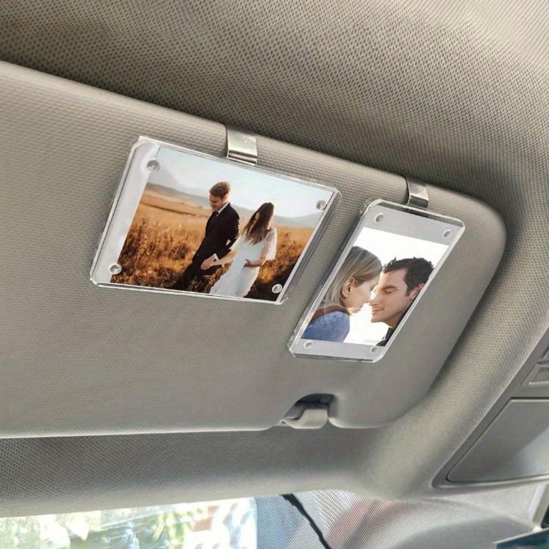 1pc New Magnetic Photo Clip For Car Sun Visor, Universal Acrylic Fridge Magnet Transparent Magnetic Instant Photo Frame Car Sun Visor Photo Frame Clip