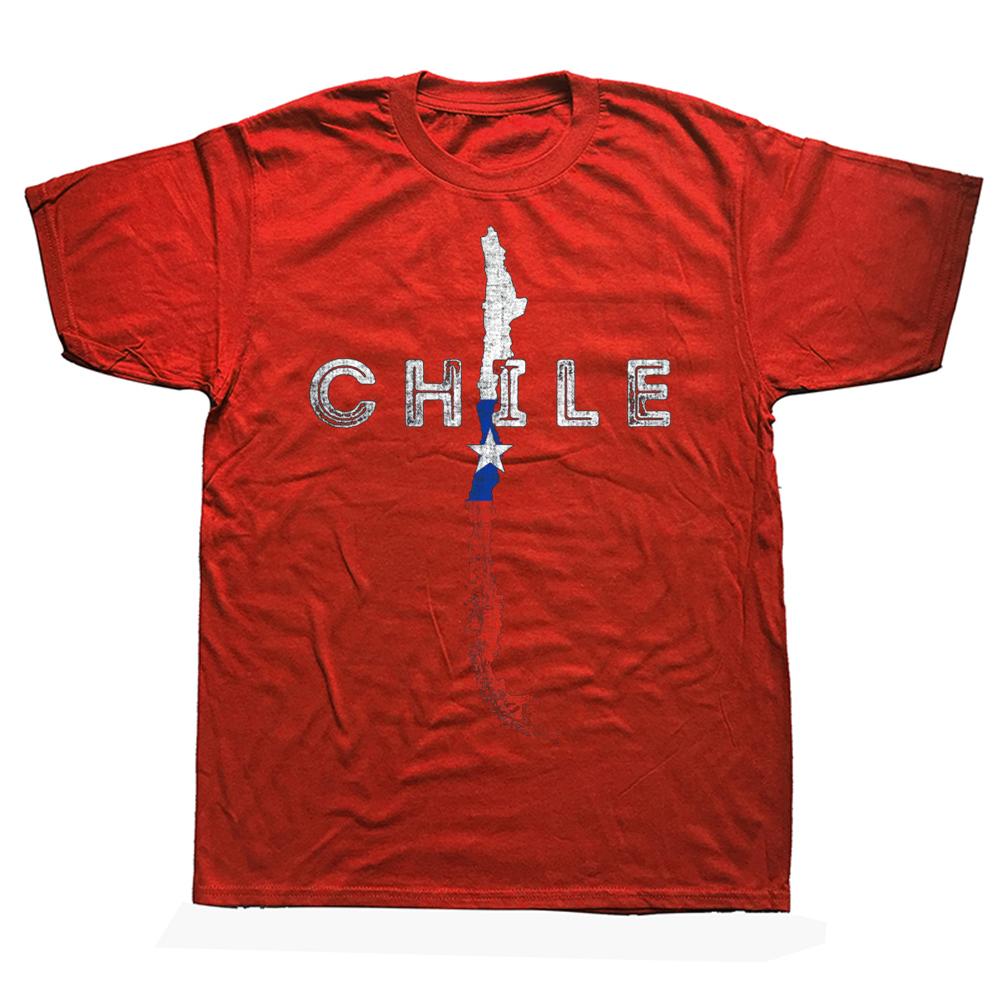 Chilean Map Flag Chile Souvenir T Shirt Summer Style Graphic Cotton Streetwear Short Sleeve Birthday Gifts Tshirt Mens Clothing S