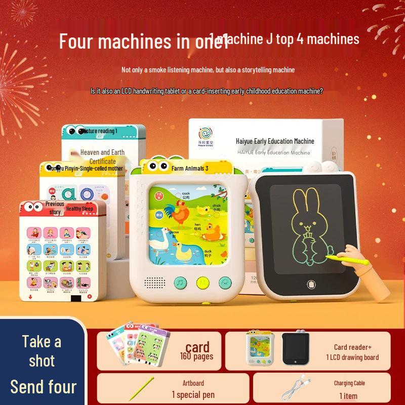 

Детская обучающая машина: Интерактивный читатель языка, математики и стихов с голосом для детей 3-6 лет.