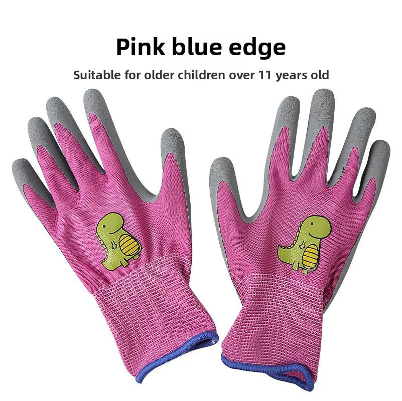 Dziecięce Rękawice Ogrodnicze z Kreskówkowym Wzorem, Do Zbioru Ogrodowego, Kopania i Sadzenia, Do Jazdy na Rowerze, Jazdy na Rolkach, Odporne na Zużycie i Rozdarcie Rękawice Ochronne