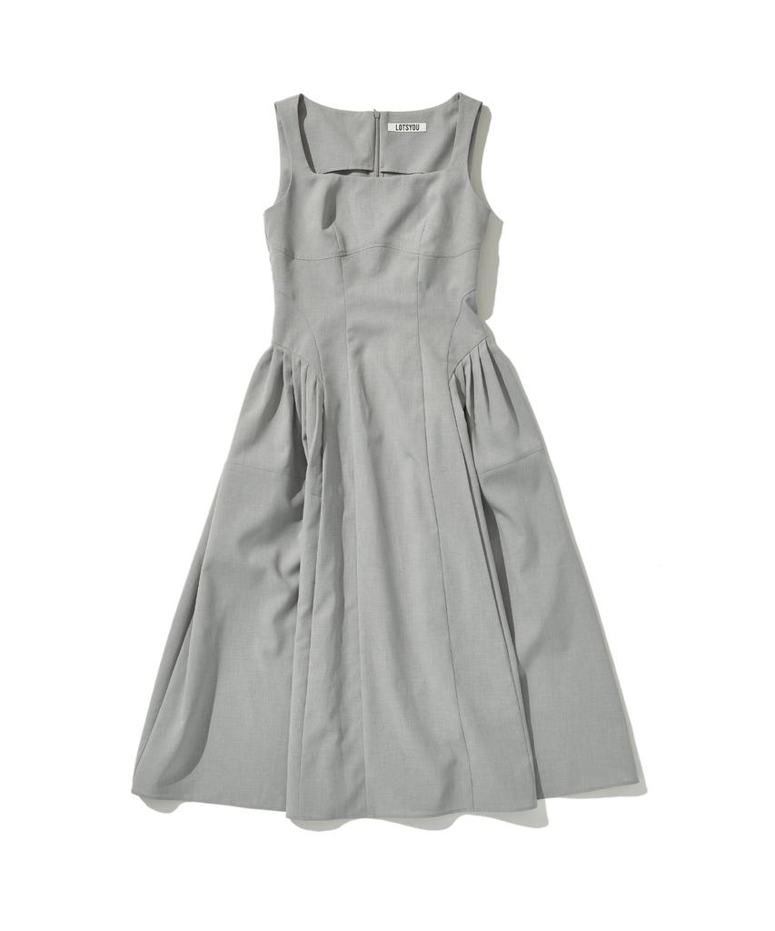 LOTSYOU Lotsyou_Old Money Dress Gray