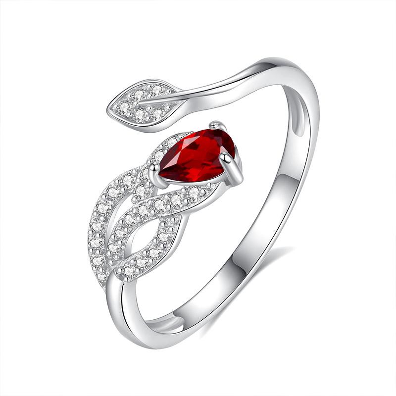 

Natural spar feather you accompany s925 sterling silver ring women s adjustable ring high-end accessories women s fashion retro jewelry gifts