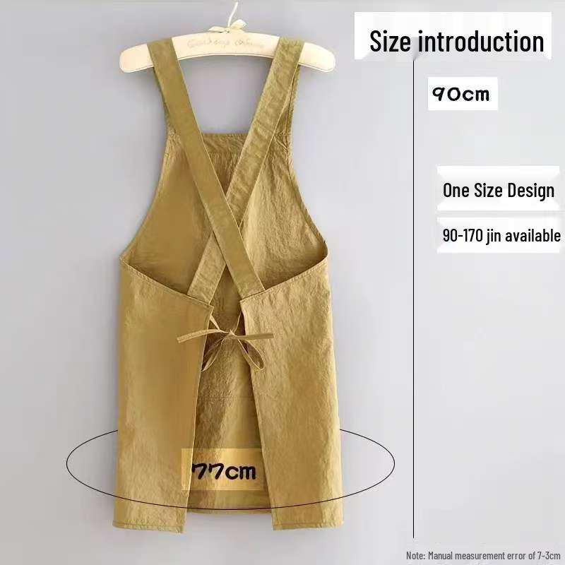 Korean Style Unisex Waist Apron: Water-Repellent, Stain-Resistant, Printed Logo, Perfect for Catering.