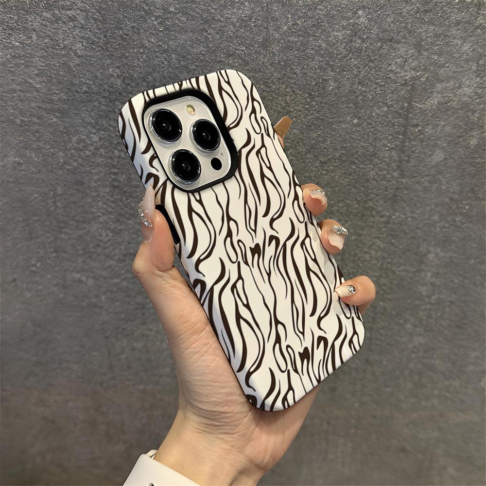 For iPhone 16 Pro Max Case Pattern Design TPU PC Heat Transfer Glossy Phone Cover