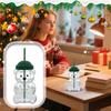 Bear-Shaped Glass Straw Cup: Cute Transparent Design, Green Hat Water Cup