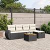 VidaXL Garden Lounge Set with Cushions 6 Pcs, Patio Sofas, Patio Furniture Set, Outdoor Furniture, Black 3265053
