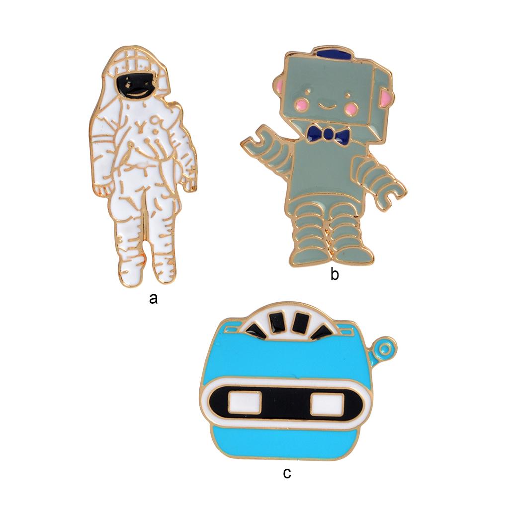Brooches Planet Robot Enamel Pins Jewelry Decoration Collectibles Clothing Accessories Collar Lapel Clothes Kids Women