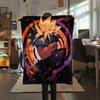 Naruto (Color Background)  Print Flannel Blanket, High quality Comfortable for All Seasons, Home Decor, Warmth and Comfort