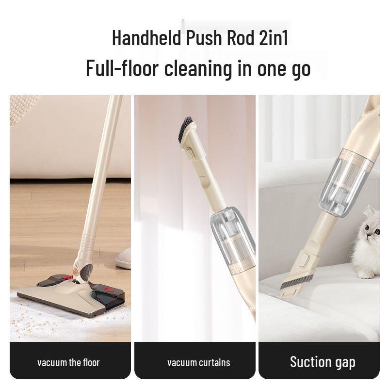 Kabelloser All-in-One Staubsauger & Wischmopp mit starker Saugkraft für Zuhause - Klein, Handlich, Tierfreundlicher Milbenentferner