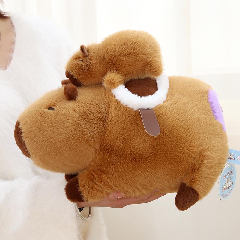 New Kapibara Doll Purple Butt Saddle Capybara Plush Toy Cute Animal Doll Ugly Cute Little Gift