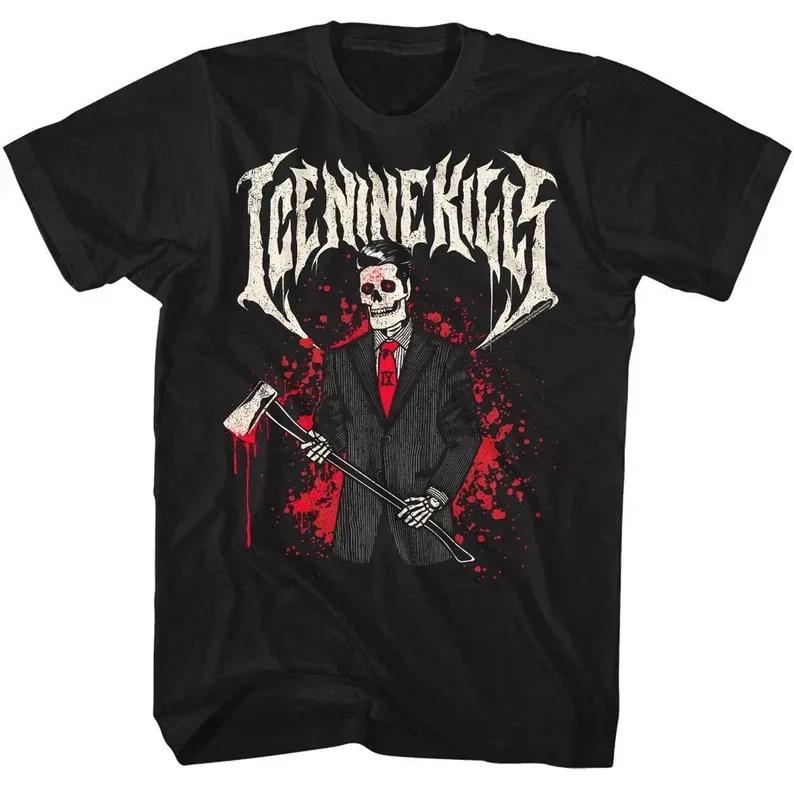 Ice Nine Kills Spencer Skeleton Graphic Print Men's and Women's Loose Short Sleeved T-shirt for Casual Wear All Year Round