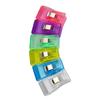 100 Pieces Multifunction Clips Colorful Transparent Plastic Flat Tail Clip Set for Hanging Photo