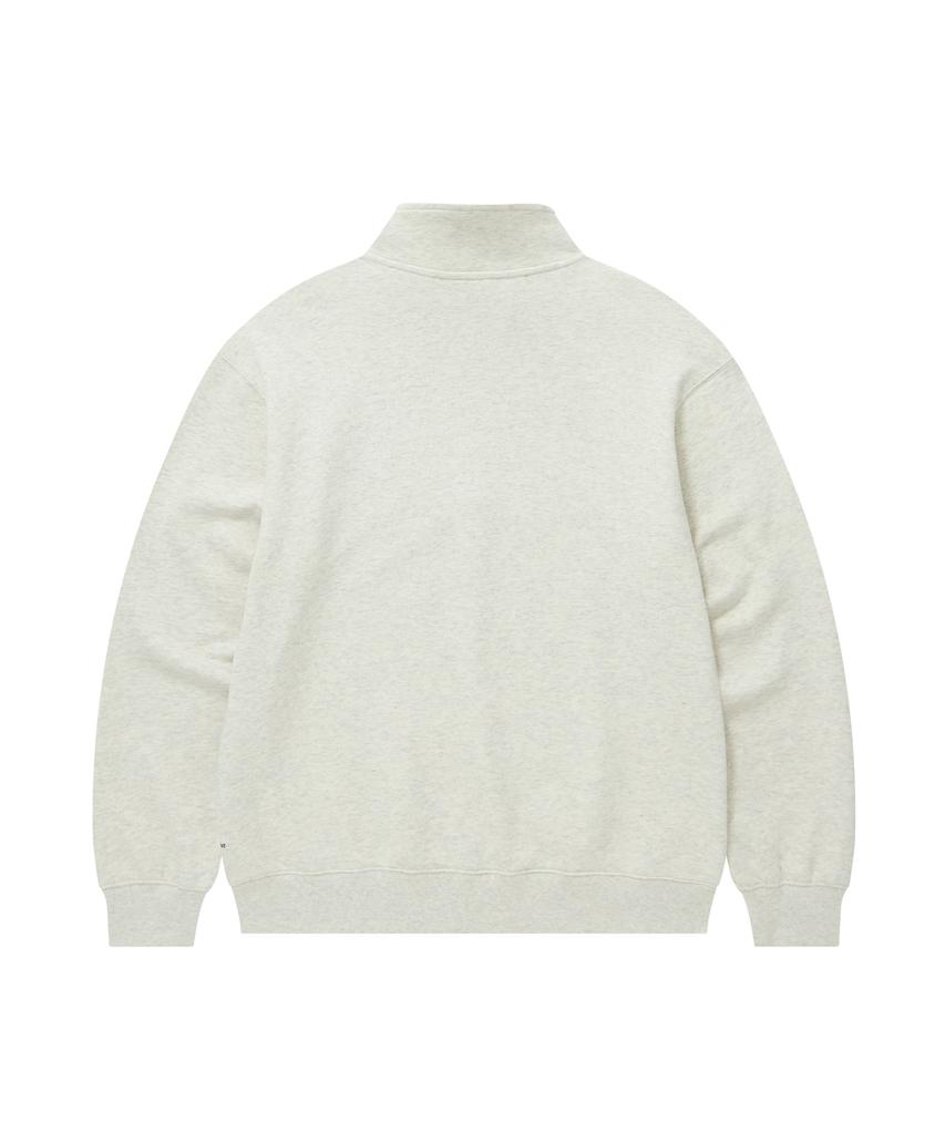 COVERNAT C Logo Half-Zip Sweatshirt Oatmeal